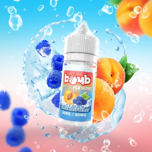 BOMB ICE PEACH BLUE RASPBERRY- SALTNIC Bida Vape BOMB ICE PEACH BLUE RASPBERRY- SALTNIC Bida Vape