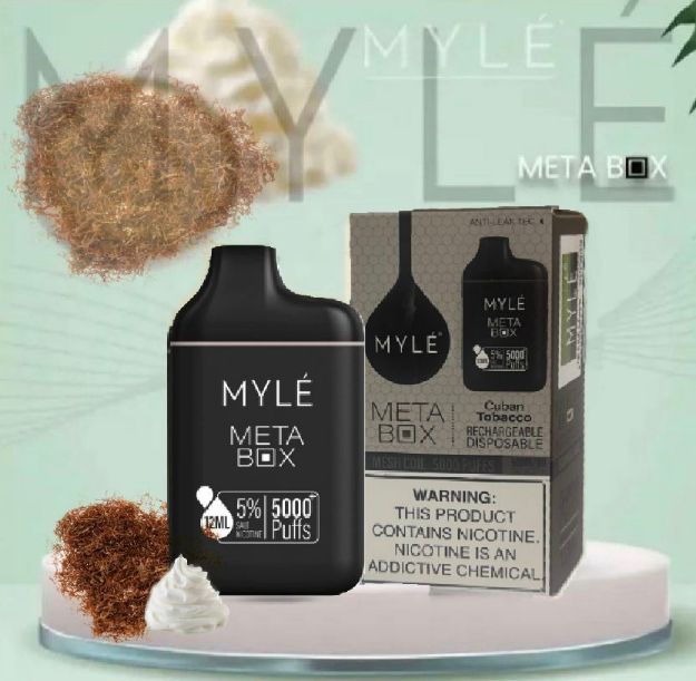 MYLE META BOX 5000 PUFFS - CUBAN TOBACCO