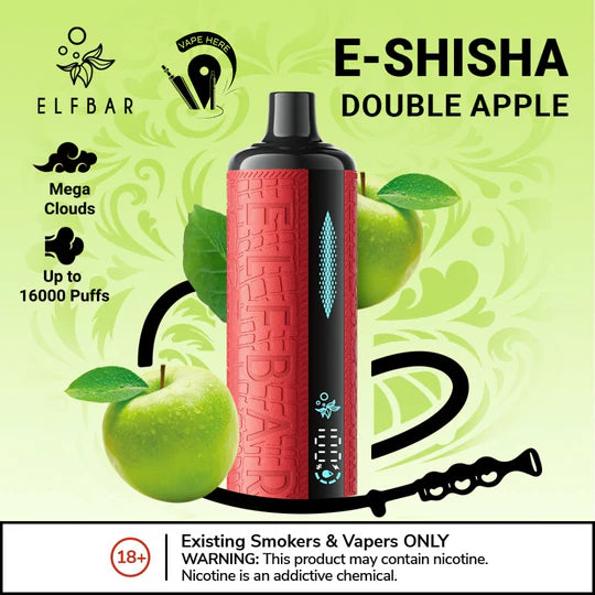 ELFBAR E-Shisha 16000 PUFFS DISPOSABLE VAPE Ultimate DTL Experience Bida Vape ELFBAR E-Shisha 16000 PUFFS DISPOSABLE VAPE Ultimate DTL Experience Bida Vape