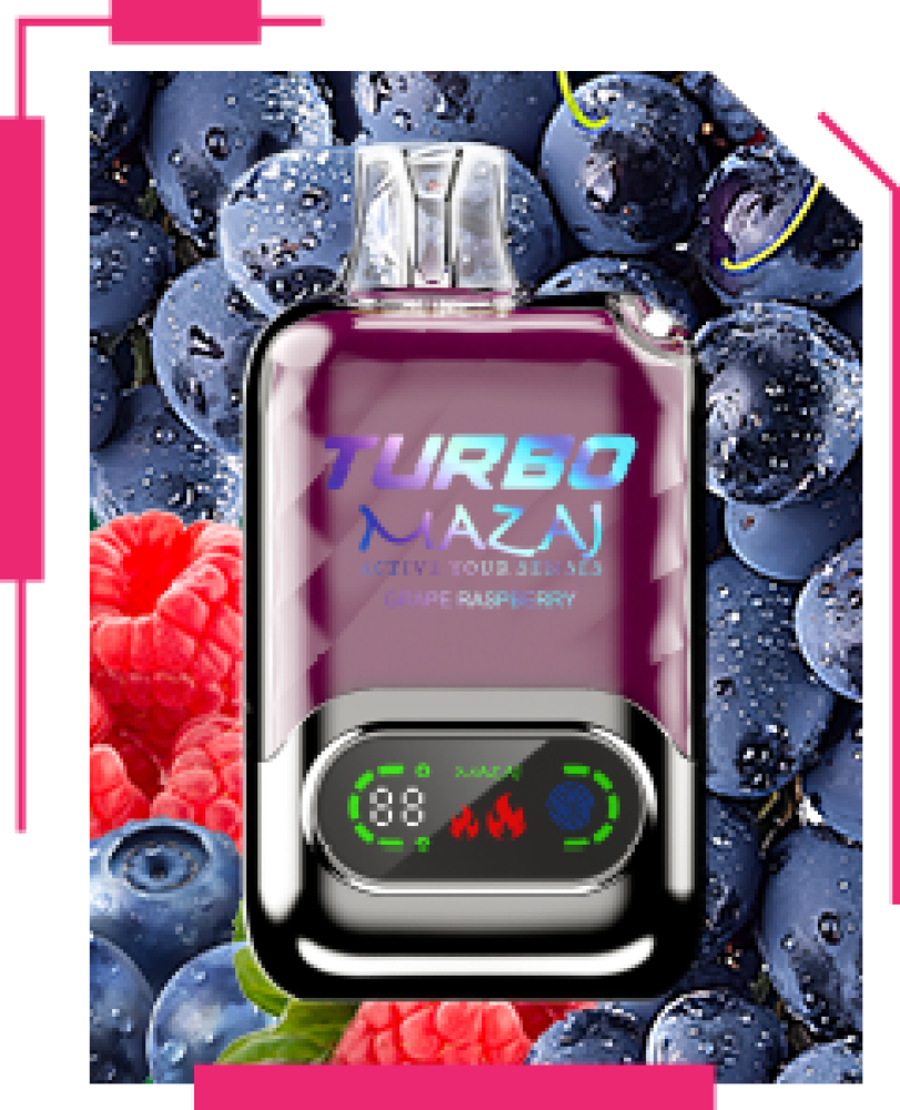 مزاج تيريو 15 الف سحبه 50نيكوتين - Mazaj Turbo 15000 Puffs (20MG)