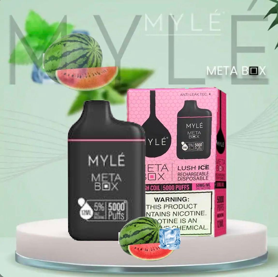MYLE META BOX 5000 PUFFS - LUSH ICE