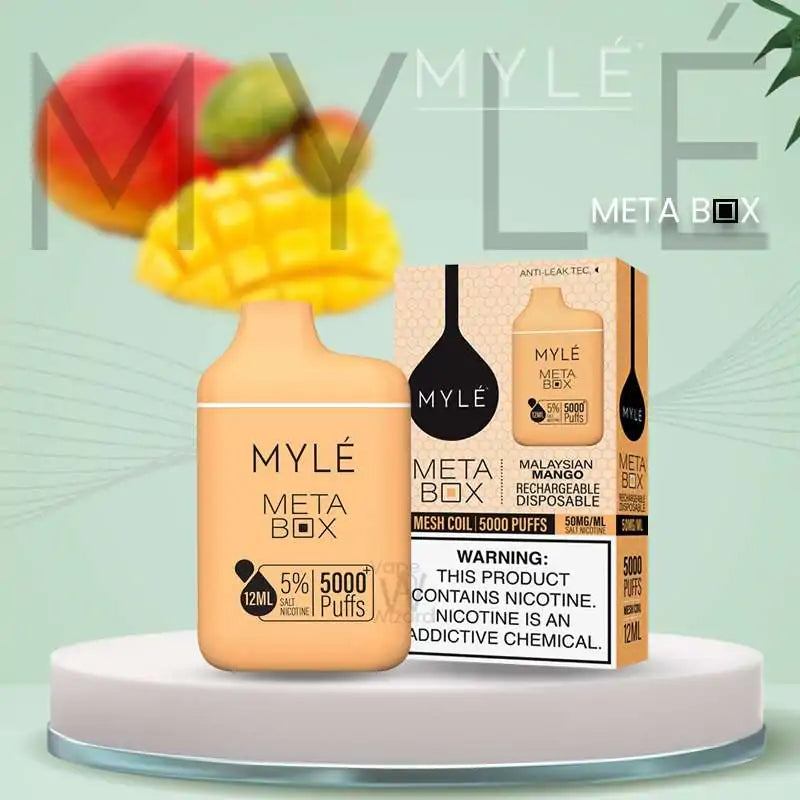 MYLE META BOX 5000 PUFFS - MALAYSIAN MANGO