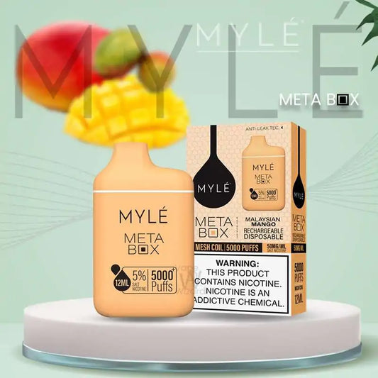 MYLE META BOX 5000 PUFFS - MALAYSIAN MANGO