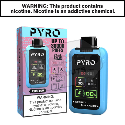 Pyro Duo 30K Blue Razz Ice - Blue raspberry