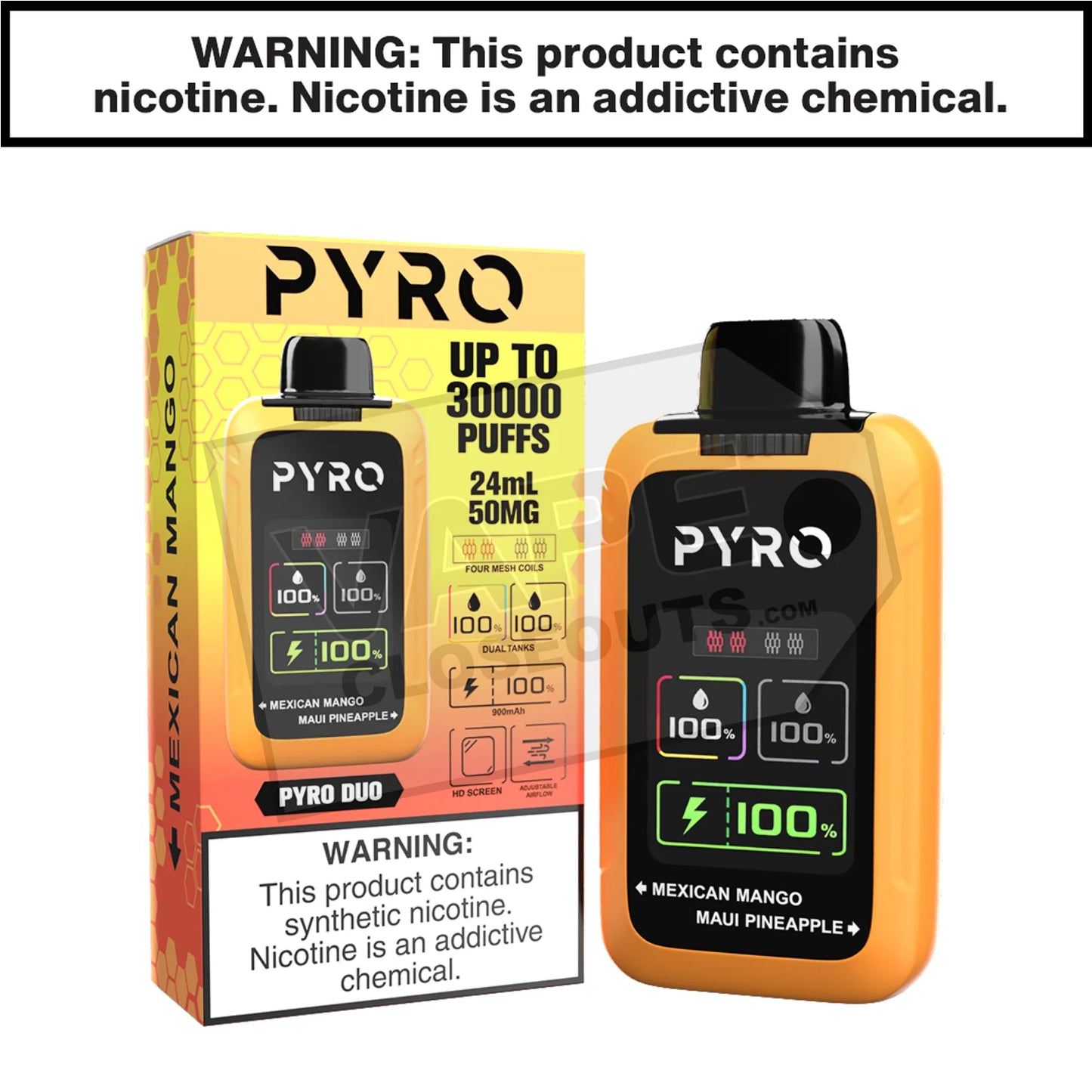 Pyro Duo 30K Mexican Mango + Maui Pineapple
