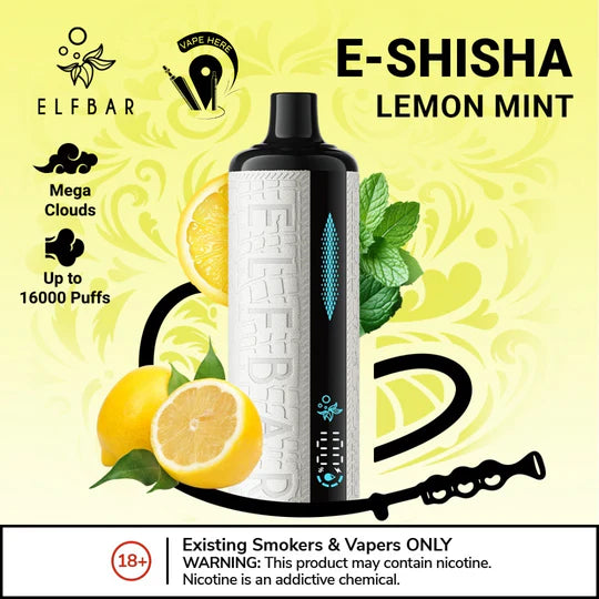 ELFBAR E-Shisha 16000 PUFFS DISPOSABLE VAPE Ultimate DTL Experience