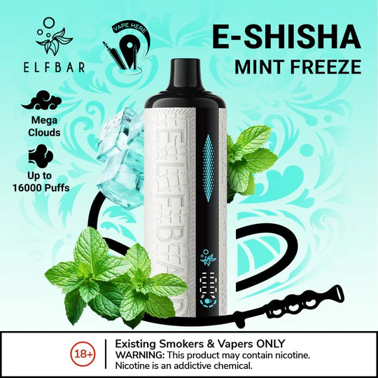 ELFBAR E-Shisha 16000 PUFFS DISPOSABLE VAPE Ultimate DTL Experience
