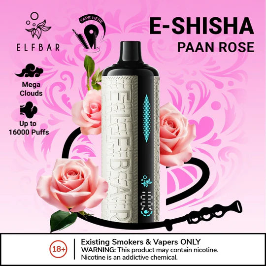 ELFBAR E-Shisha 16000 PUFFS DISPOSABLE VAPE Ultimate DTL Experience