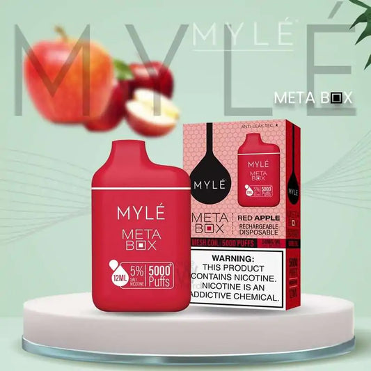 MYLE META BOX  5000 PUFFS - RED APPLE