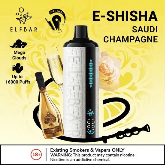 ELFBAR E-Shisha 16000 PUFFS DISPOSABLE VAPE Ultimate DTL Experience