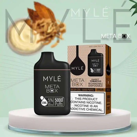MYLE META BOX  5000 PUFFS - SWEET TOBACCO